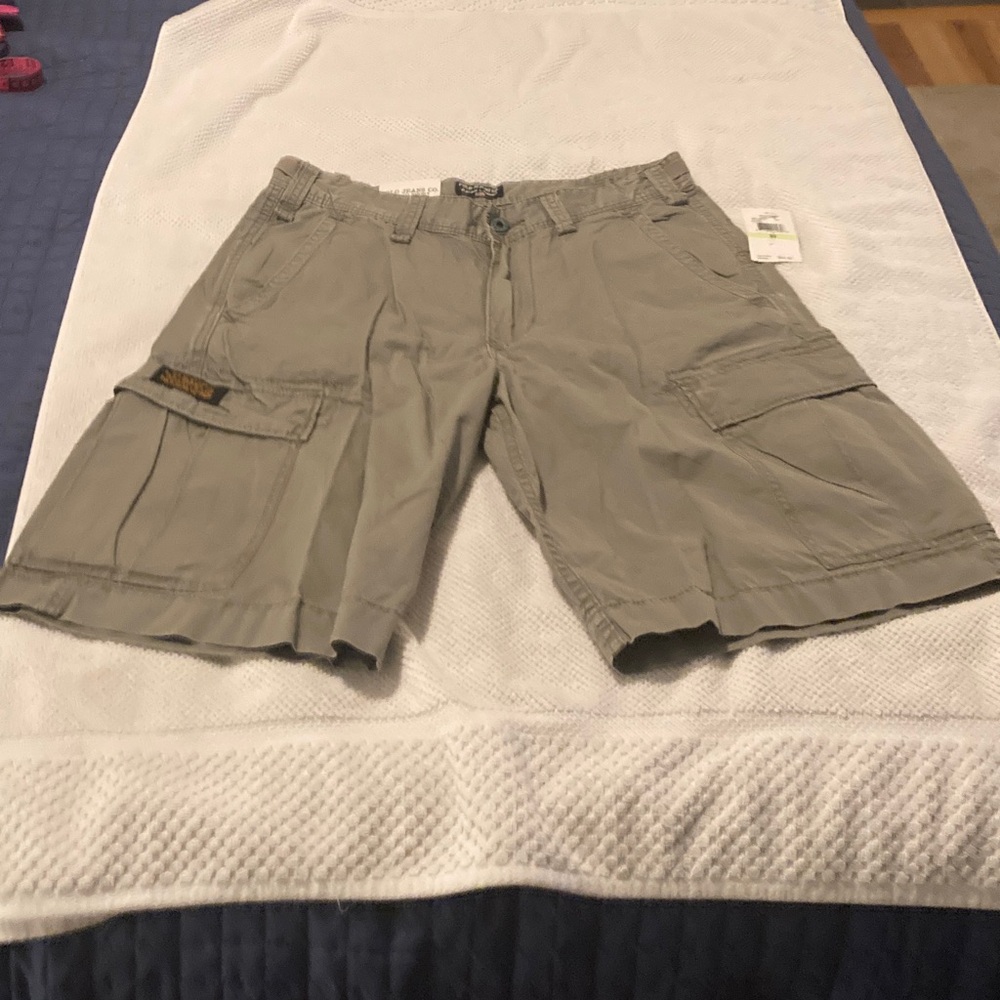 NWT Ralph Lauren polo jeans co Cargo Shorts - gray size 30 Y2K VTG